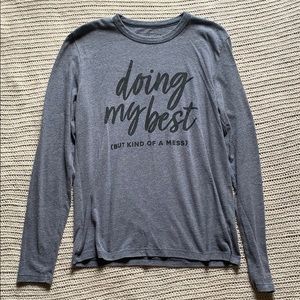 Long Sleeve Graphic tee - “Doing my Best”